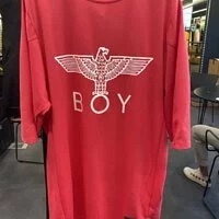 [S] BOYLONDON EAGLE BOY ONE PIECE SHIRT DRESS,PINK, B92OP1000F58 (SBB56)