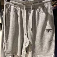 [S] BOYLONDON SMALL ARTWORK SHORT PANTS,MELANGE/GREY, B92SP1381U87 (SBB65)