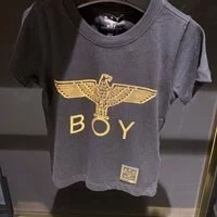 [S] BOYLONDON EAGLE BOY T-SHIRT,BLACK/GOLD, B92TS1000K993 (SBB66)