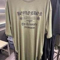 [S] BOYLONDON WOMEN'S SLIT STRAP SHORT - SLEEVE T-SHIRT, B92TS1251F37 (SBB73)