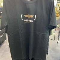 [S] BOYLONDON SMALL EAGLE LOGO SHORT SLEEVE T-SHIRT,BLACK/GOLD, B92TS1342U99 (SBB74)