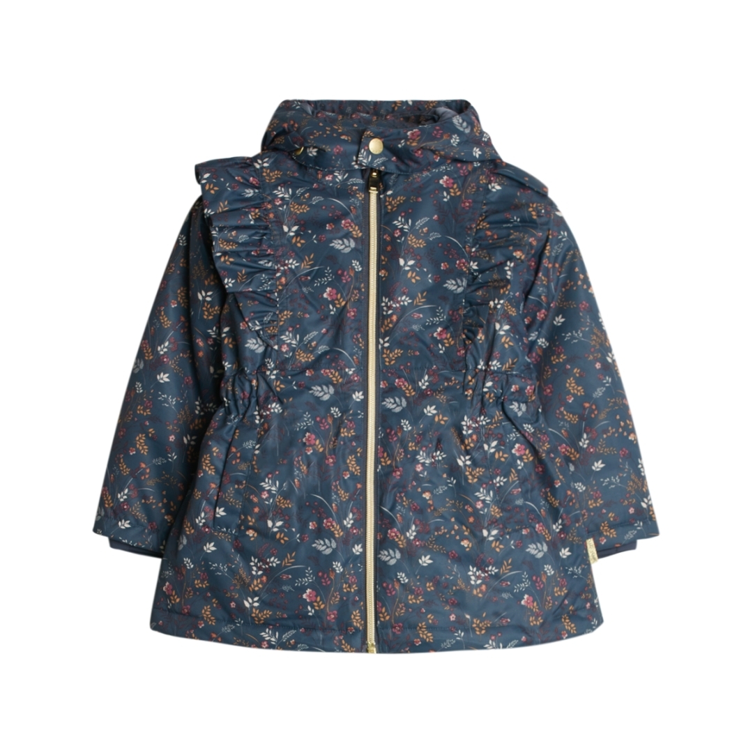 〖 Hust & Claire 〗深藍小碎花防撥水外套