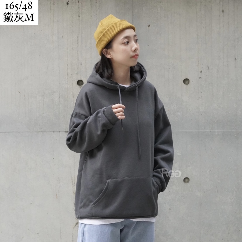 #80149 韓版 內刷毛 簡約素面帽T