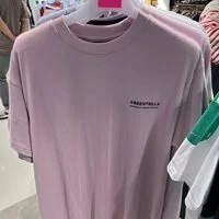 [S] BEENTRILL TAPING HASHTAG SHORT SLEEVE T-SHIRT,PINK, BA212TS004-PK [FINAL SALE] (SBT56)