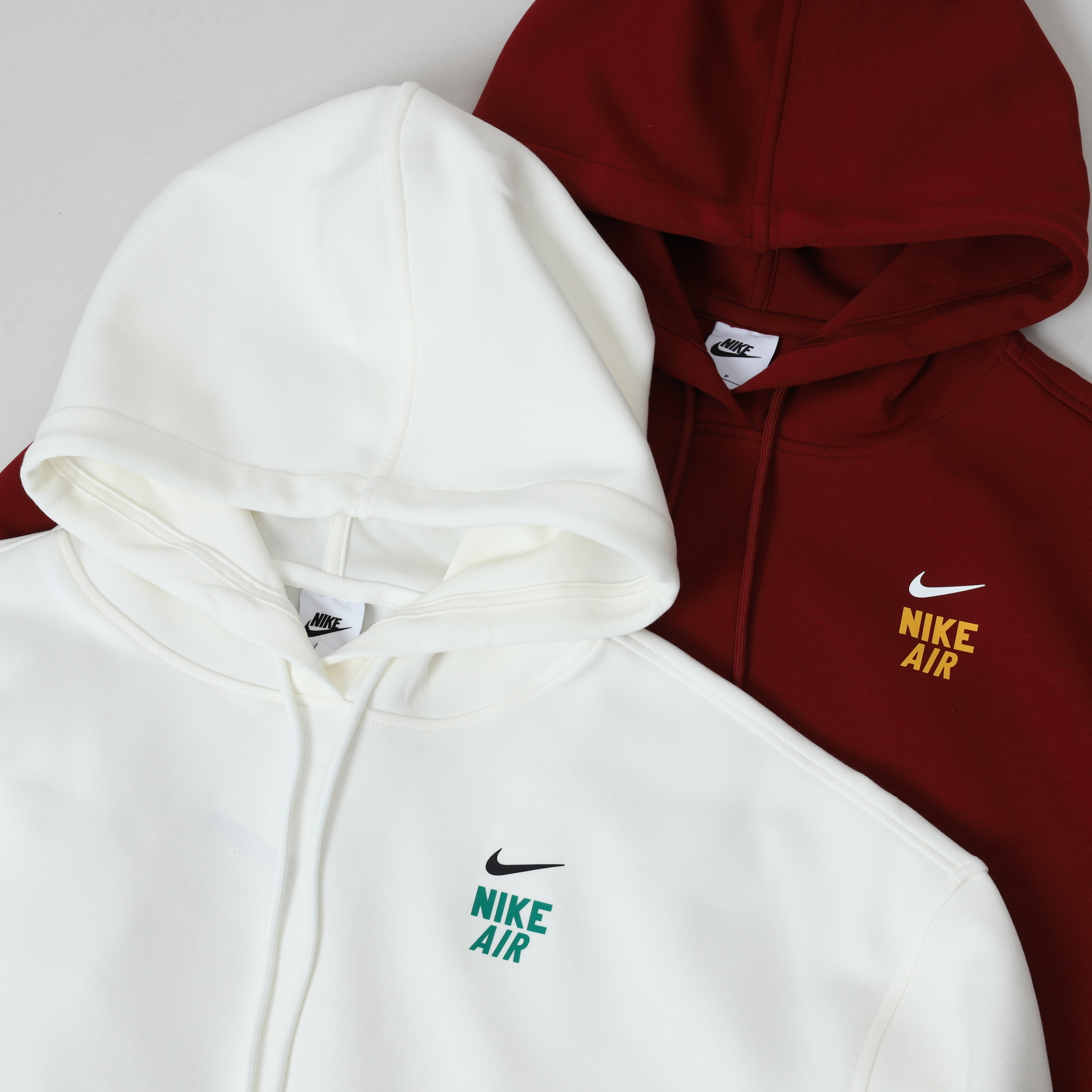 女款NIKE NSW AIR HOODIE 米白葡萄紫紅40週年復古雙勾落肩帽T【FB7650-