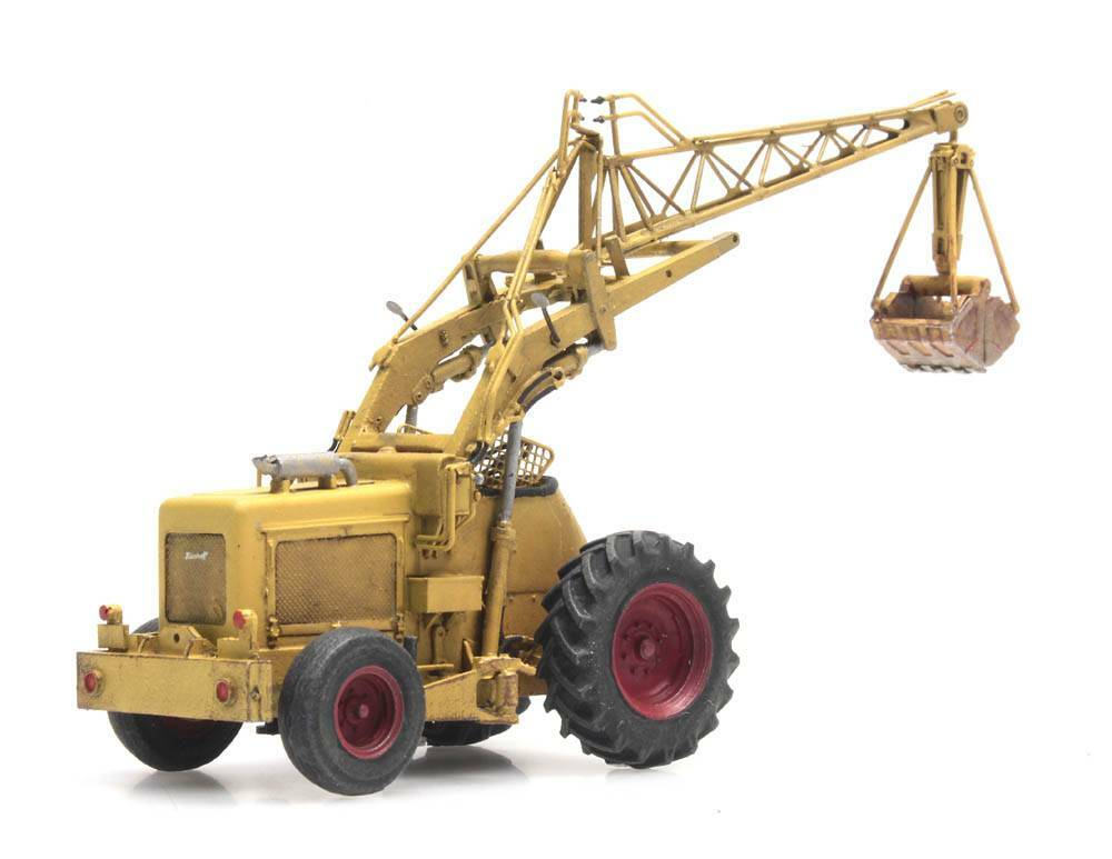 Artitec 387.378 HO規 Bischoff Polytrac with grab 挖土機 黃