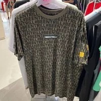 [S] BEENTRILL DRIPPY HASHTAG ALLOVER SHORT SLEEVE T-SHIRT,KHAKI, BA212TS011-KH (SBT59)