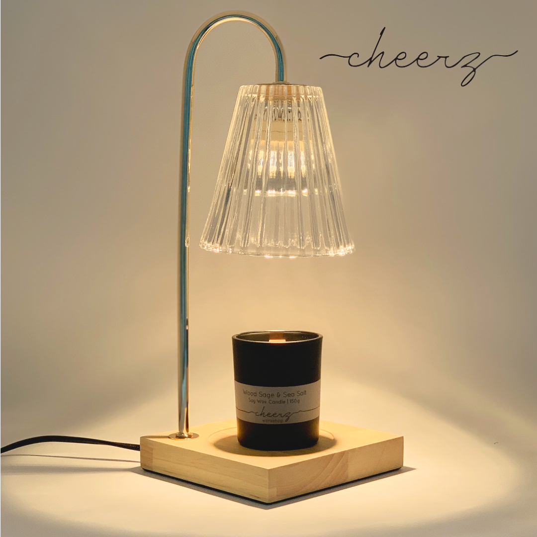 白橡木香氛融蠟燈(透明玻璃)