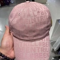 [S] BEENTRILL UNISEX MONOGRAM BALL CAP HAT,PINK, BA210CPC02-PK (SBT60)
