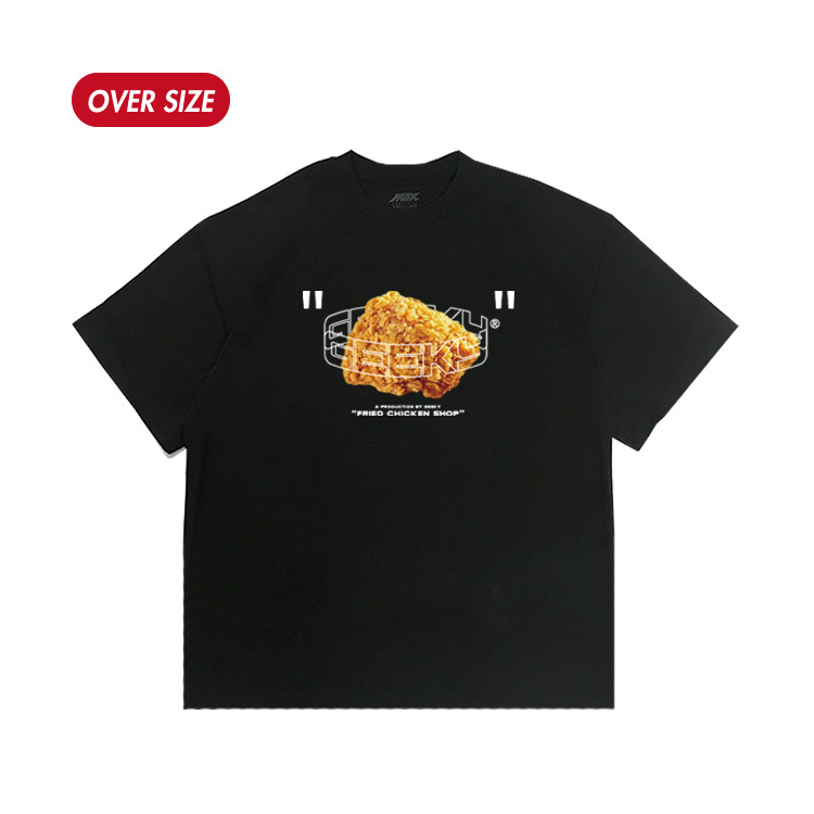 GEEKY 炸雞短T-黑