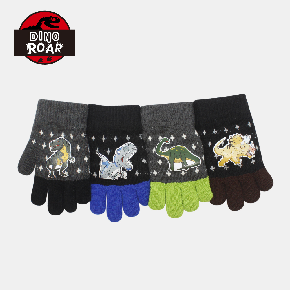 【肌暖】台灣製 恐龍系列 3-7歲全指保護手套丨C7616