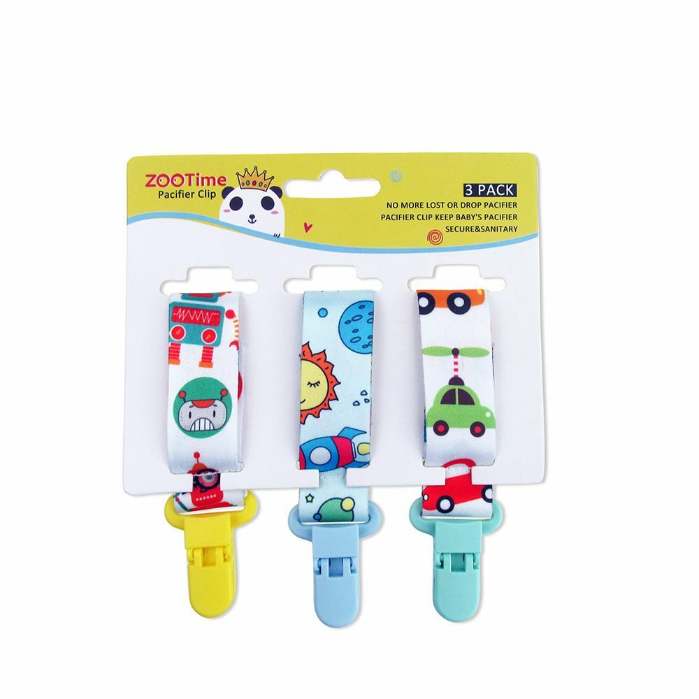 奶嘴防掉帶(1Pack3條)-機械人+火箭＋車車