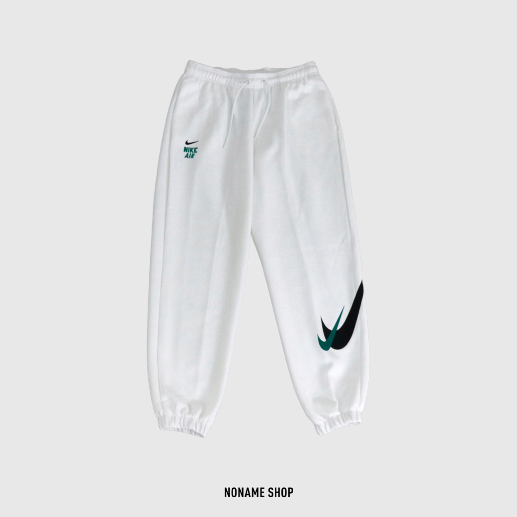 NIKE NSW FLC JGGR 40週年 大勾 運動 BV綠 長褲 米白 (女款)