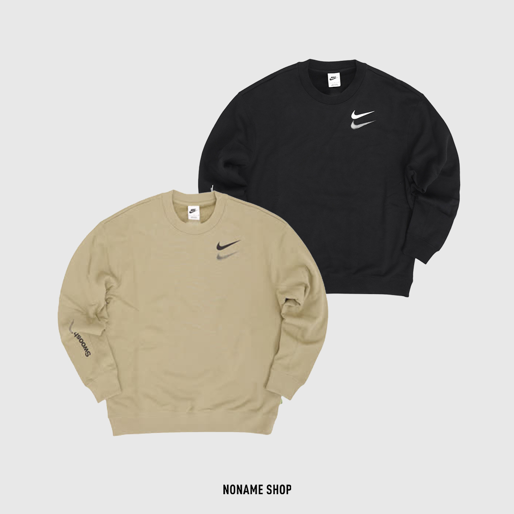 NIKE SWOOSH CREW 雙勾 標語 大學T 兩色
