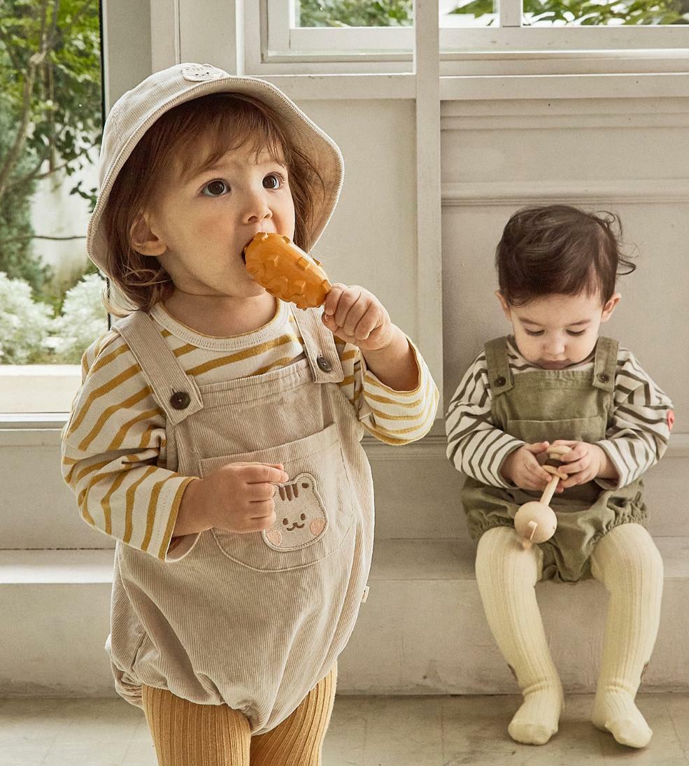 Dot to Dot 經典燈芯絨背帶褲