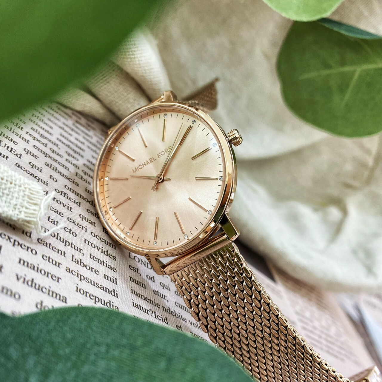 【MICHAEL KORS】閃耀法式米蘭帶腕錶 MK4340  38mm  現代鐘錶