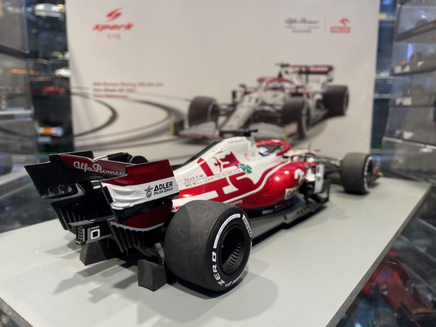 高級素材使用ブランド Alfa Spark Romeo 1/18 AbuDhabi #7 Kimi C41 ORLEN Racing レーシングカー