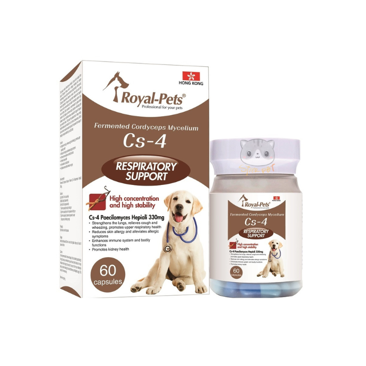 Royal Pets Fermented Cordyceps Mycelium Cs-4 for Dogs 60 Capsules