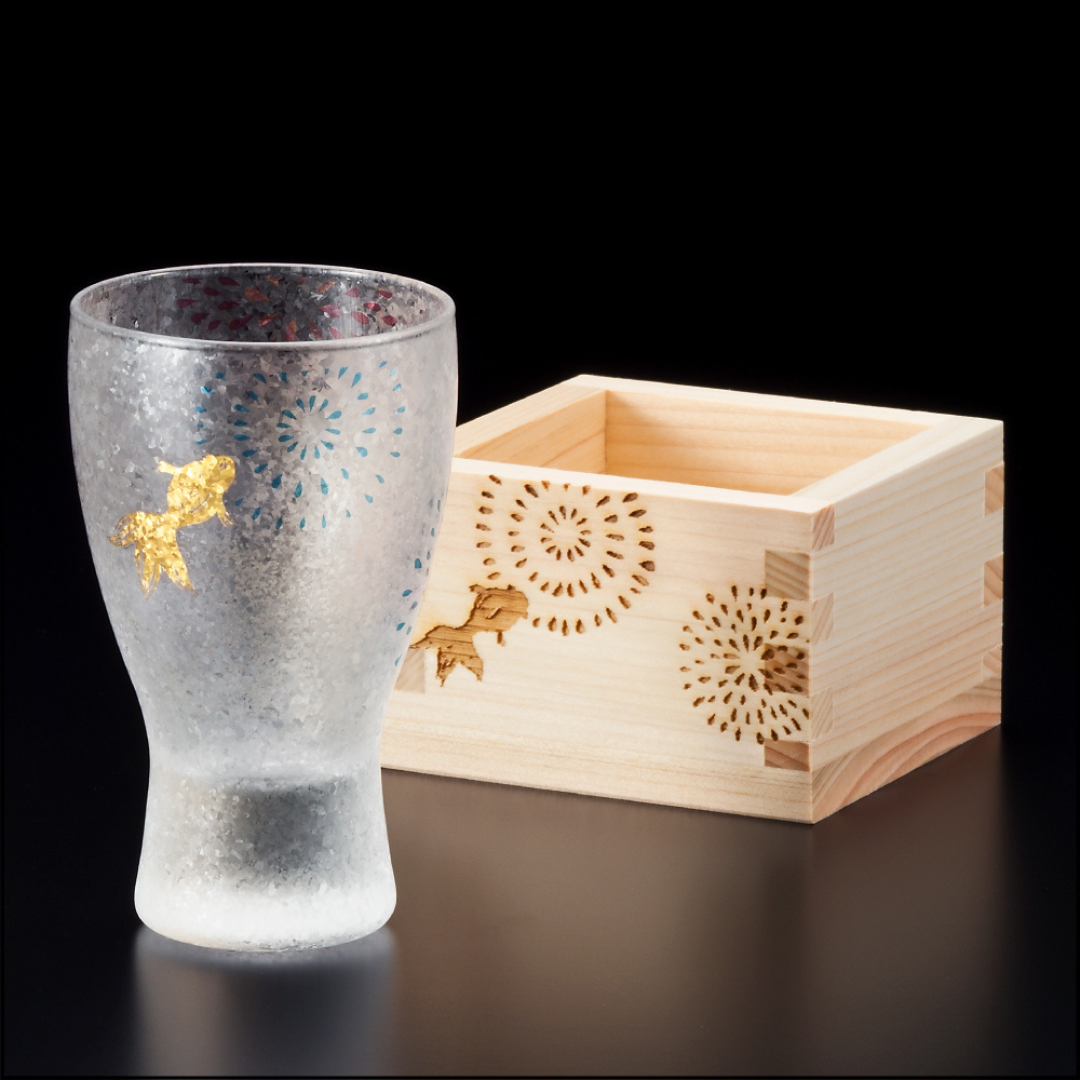 花火金魚 酒杯套裝 (附酒枡)