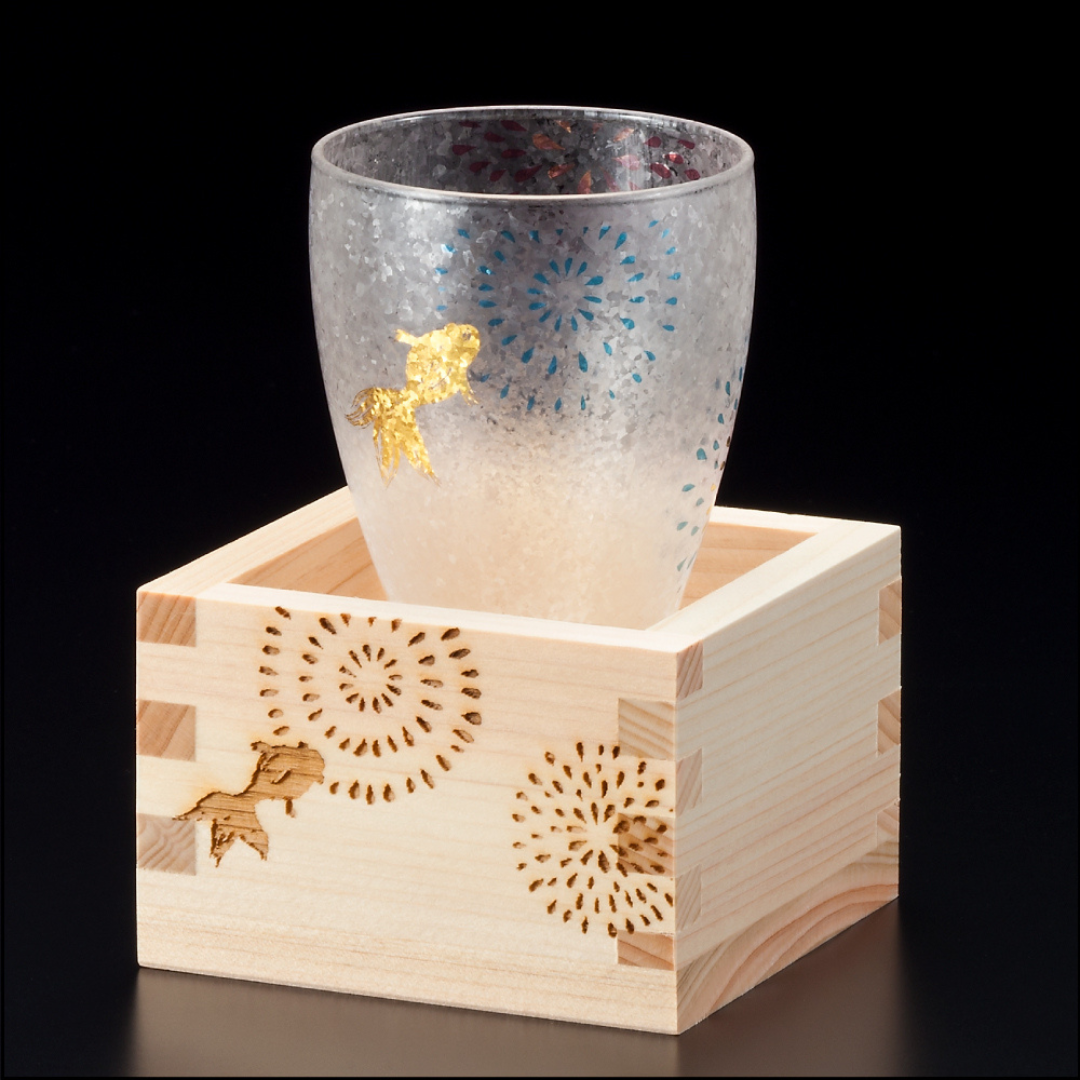 花火金魚 酒杯套裝 (附酒枡)