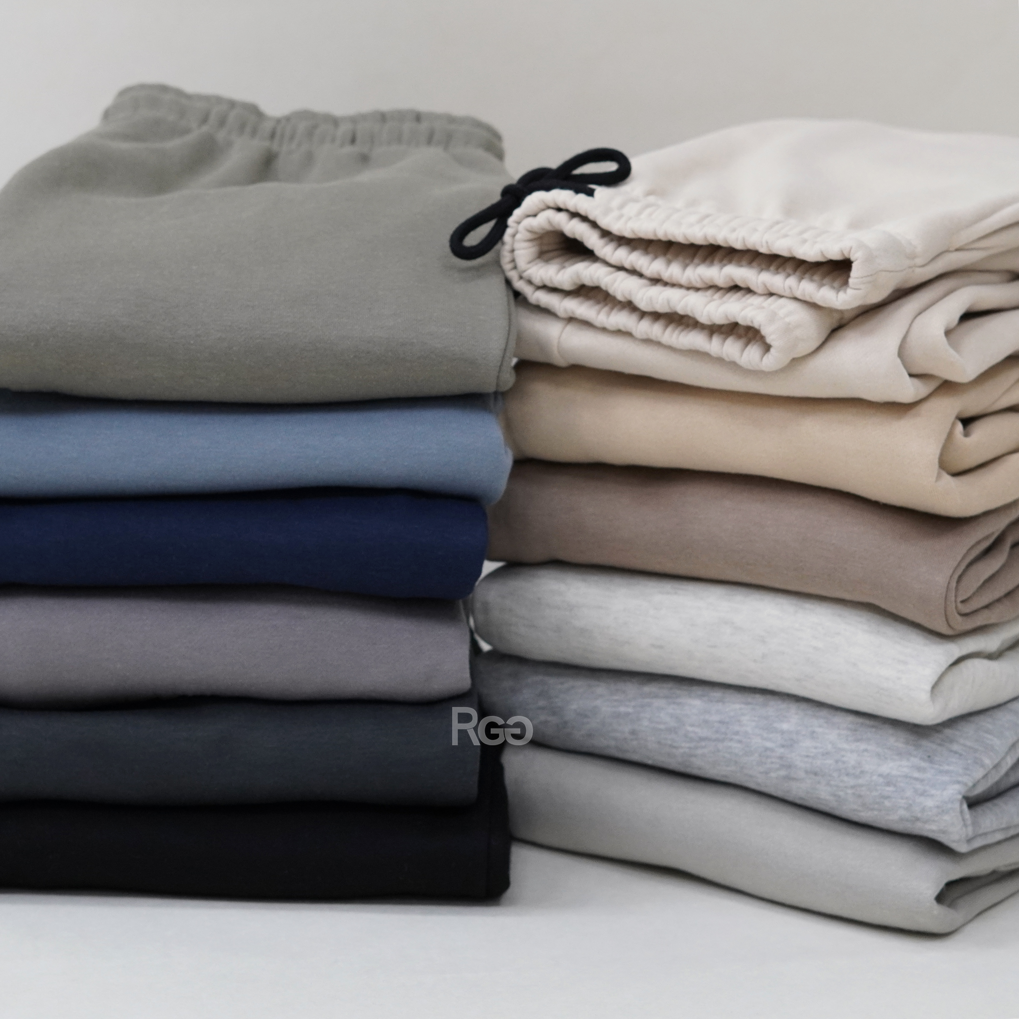 #1688 韓版內刷毛簡約素面抽繩棉褲