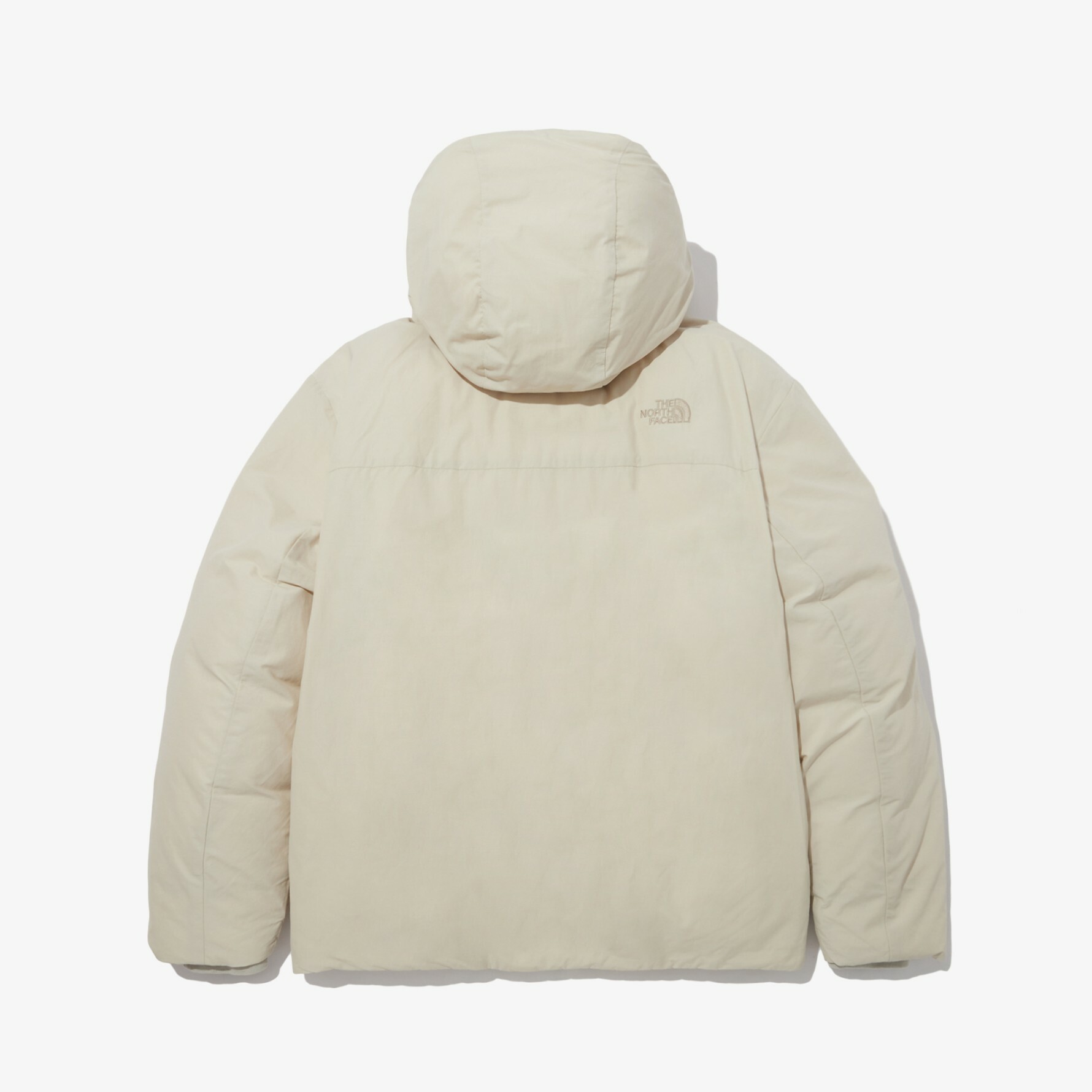 THE NORTH FACE PRAISE DOWN JACKET 大口袋 連帽 羽絨外套 米白 NJ1DN67B