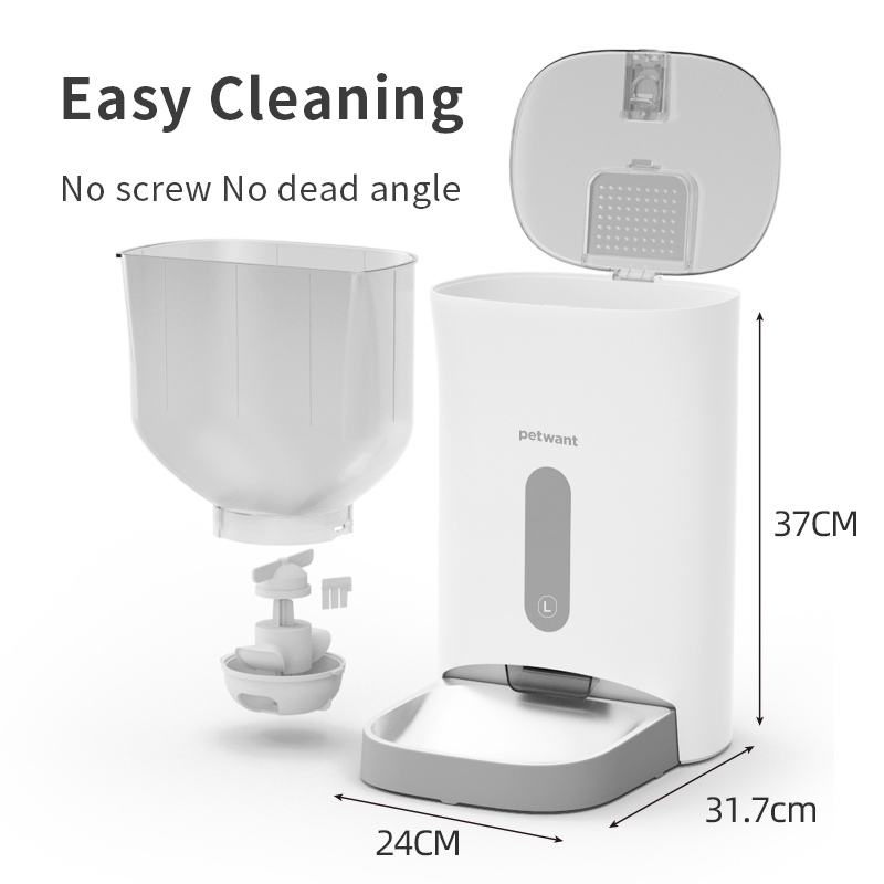 【新上架！】PetWant F11-L 寵物餵食器 (白色) (ABS樹脂食物盤/不銹鋼食物盤) [原裝行貨｜一年保養]