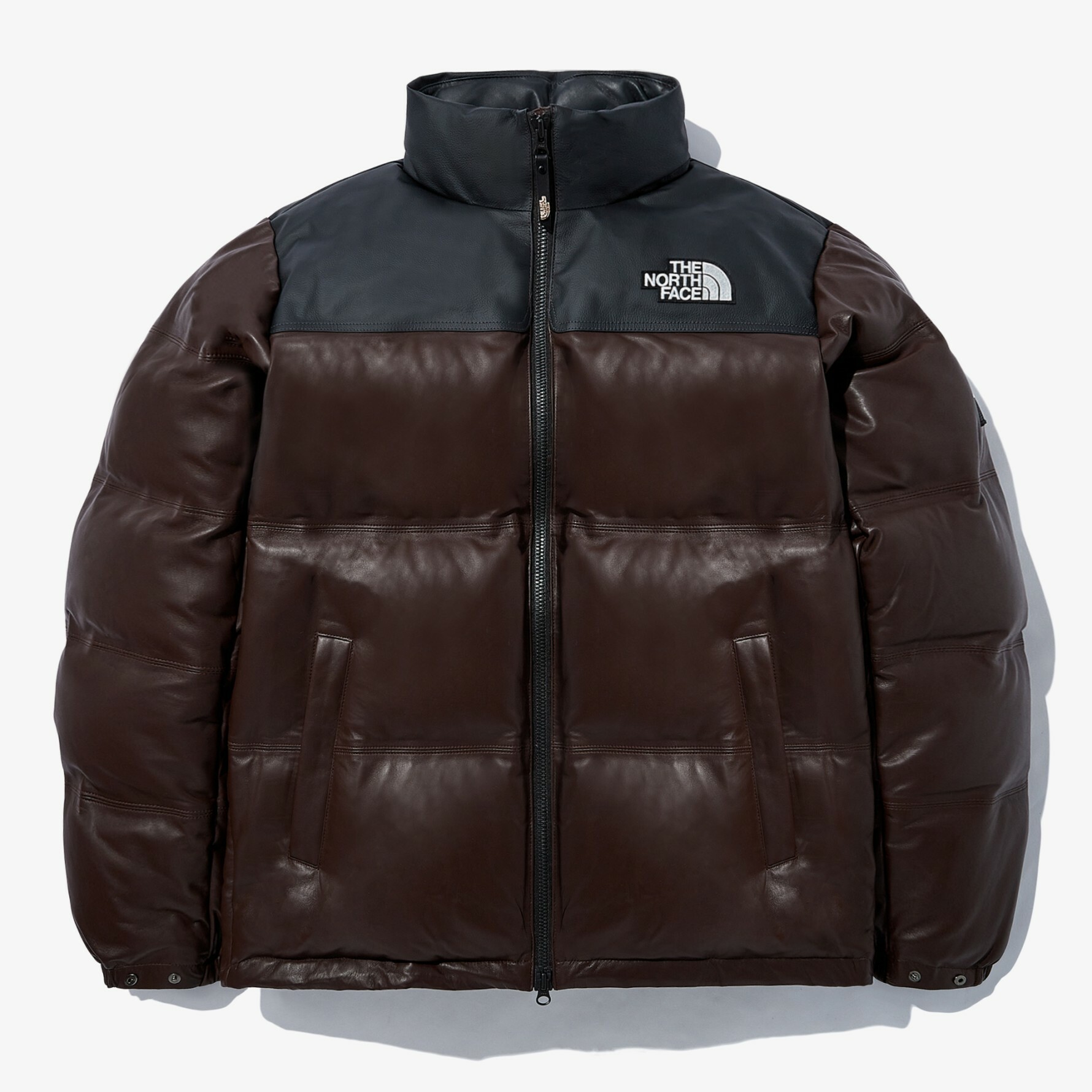 THE NORTH FACE 白標 ECO LEATHER NUPTSE 皮革外套 咖啡 NJ1DN57K