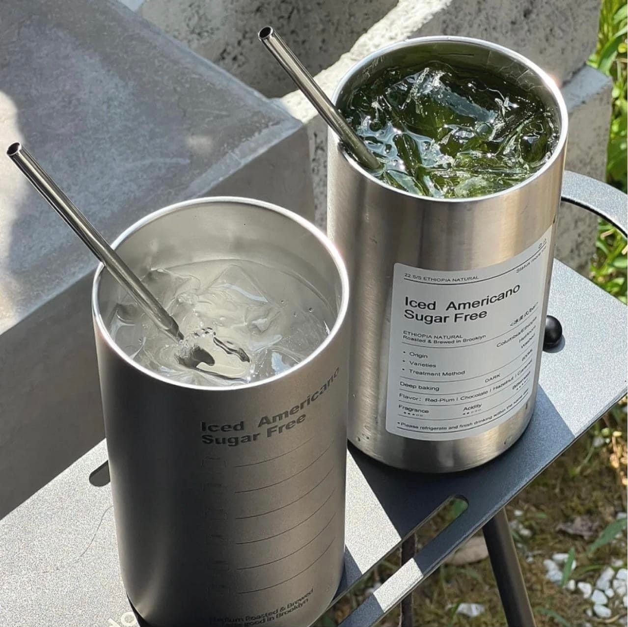 工業風金屬雙層不鏽鋼保溫保冷環保杯內裡照