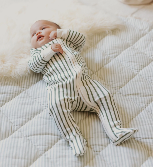 Pehr-寶寶純棉包腳連身衣(Juniper)