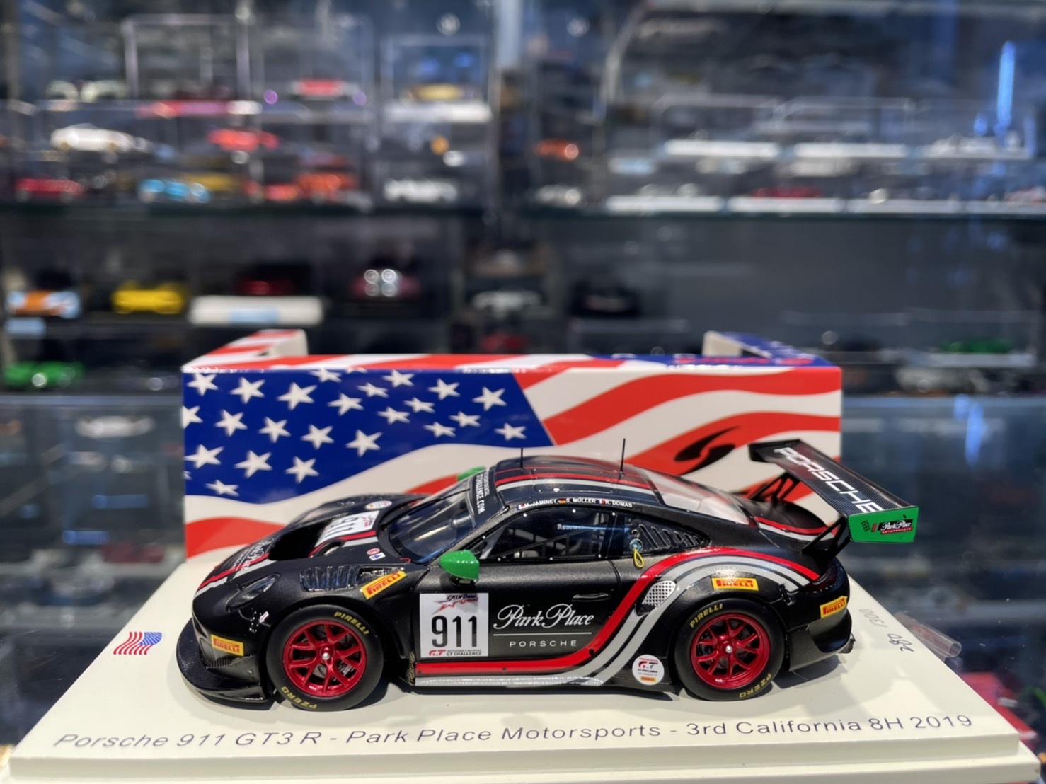 PORSCHE 911 GT3R PARK PLACE #911 DUMAS / MULLER CALIFORNIA 2019 SPARK US096  1:43