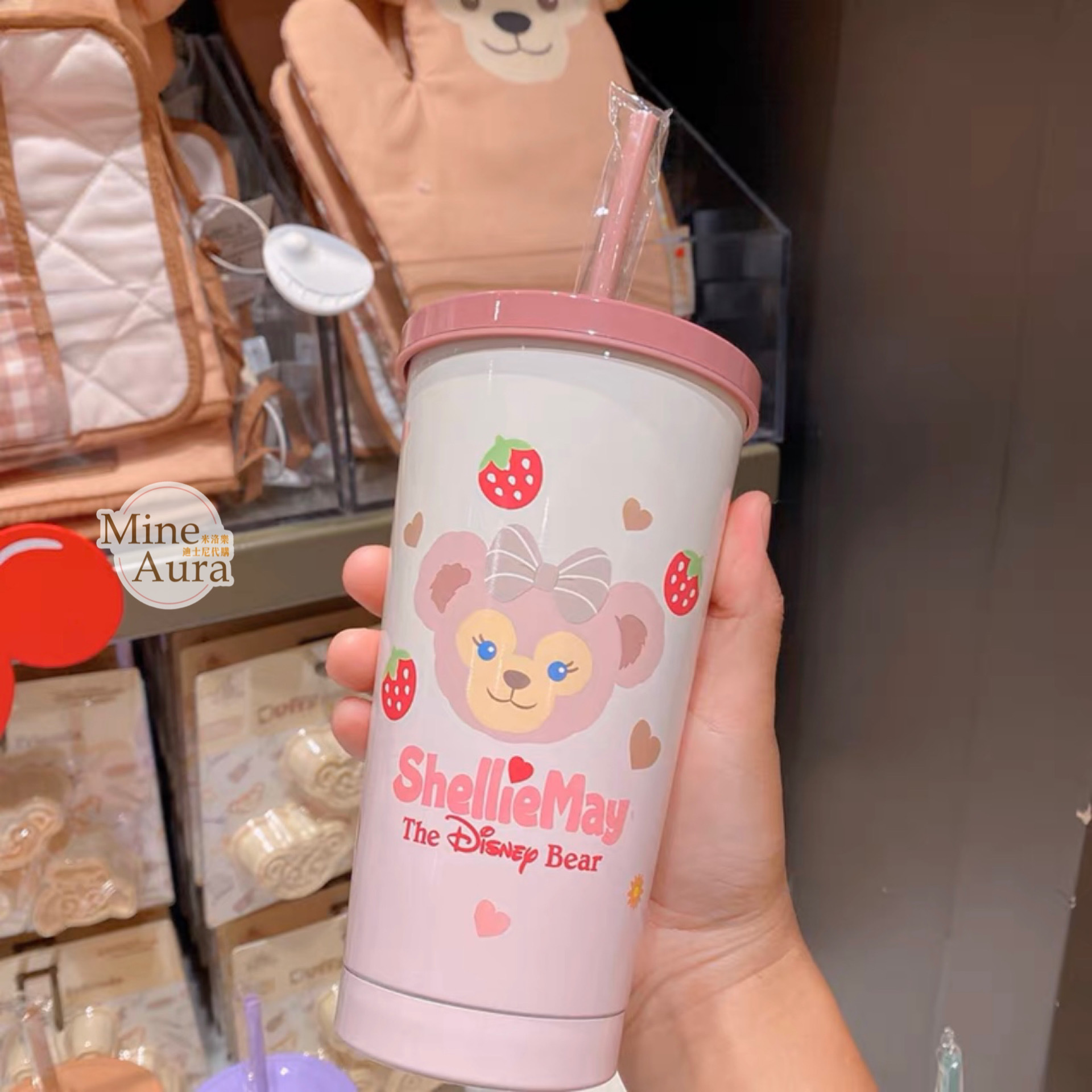 雪莉玫 ShellieMay 不鏽鋼 吸管 水杯 飲料杯 -上海迪士尼樂園