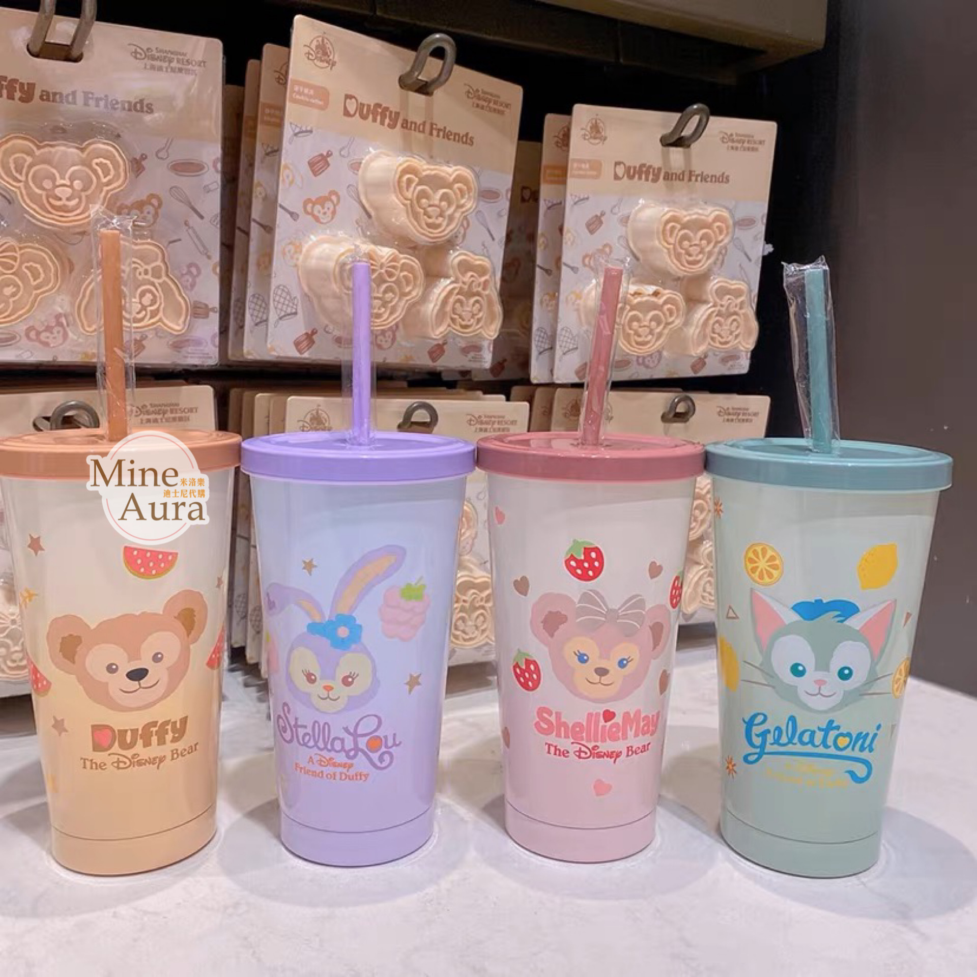 雪莉玫 ShellieMay 不鏽鋼 吸管 水杯 飲料杯 -上海迪士尼樂園