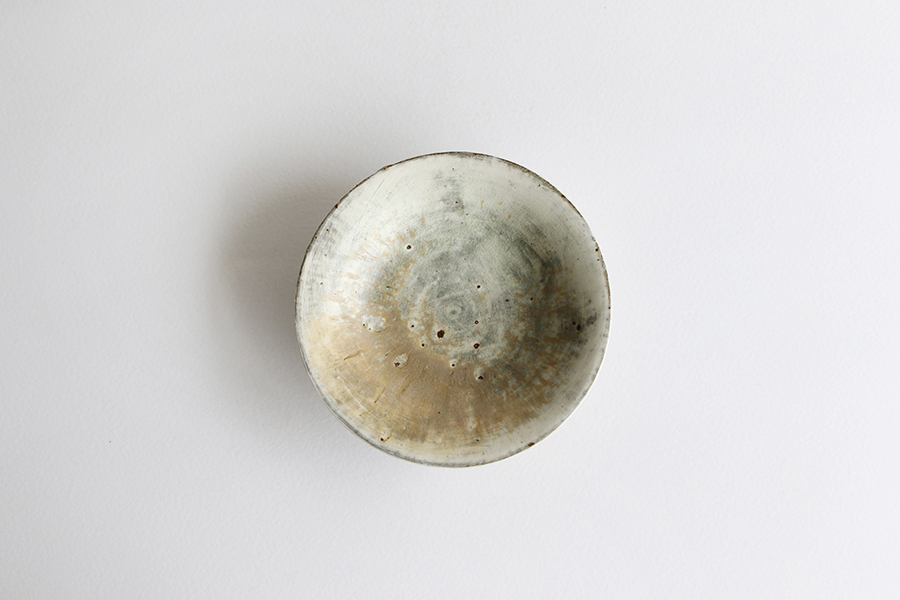 小山乃文彦-灰粉引反缽/小