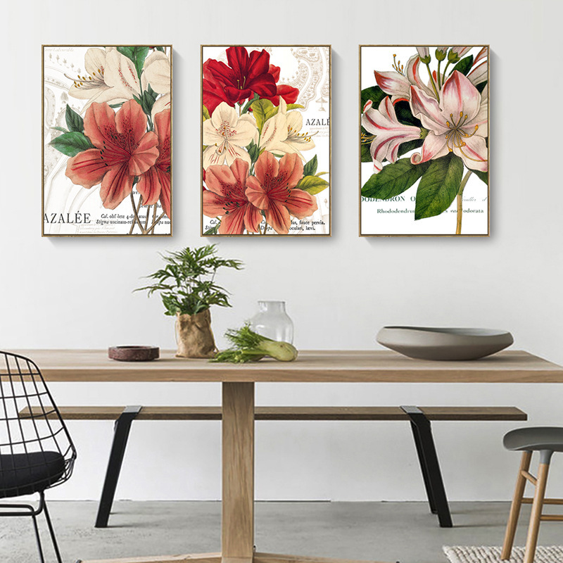 蝶與花無框掛畫