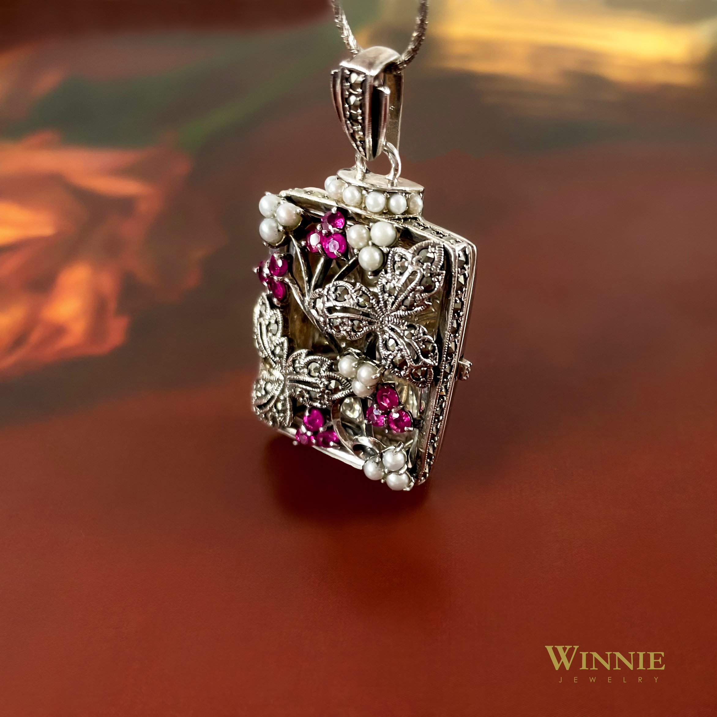 紅寶石花園香囊墜子