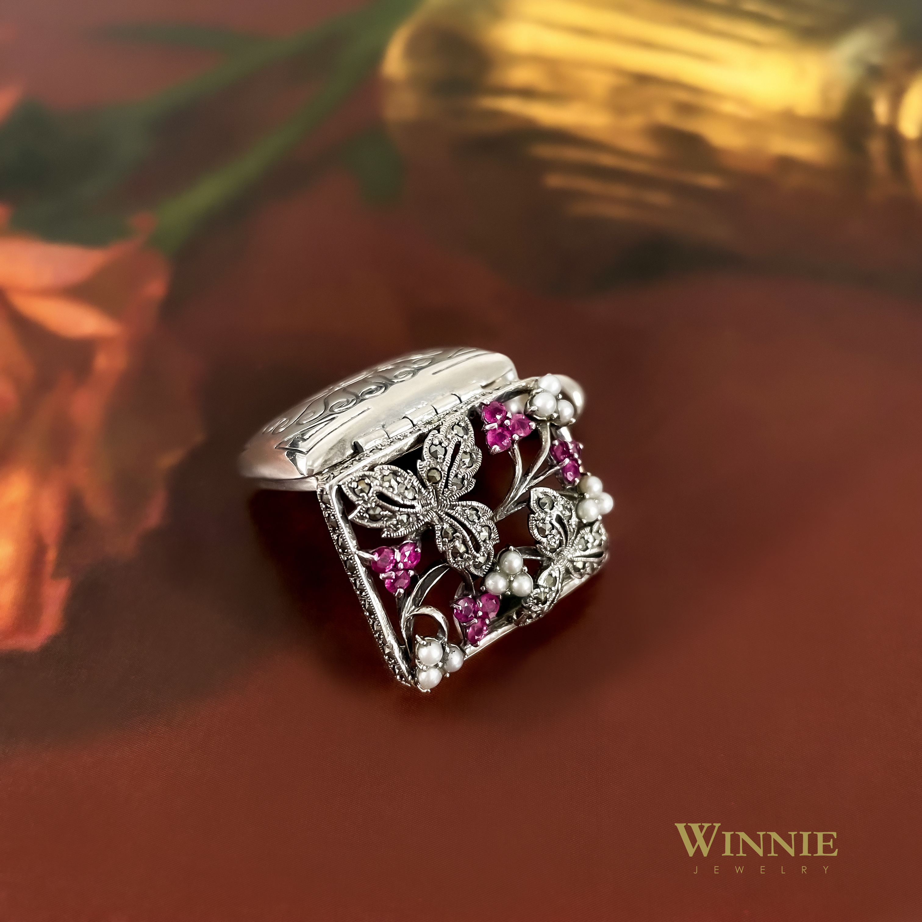 紅寶石花園香囊墜子