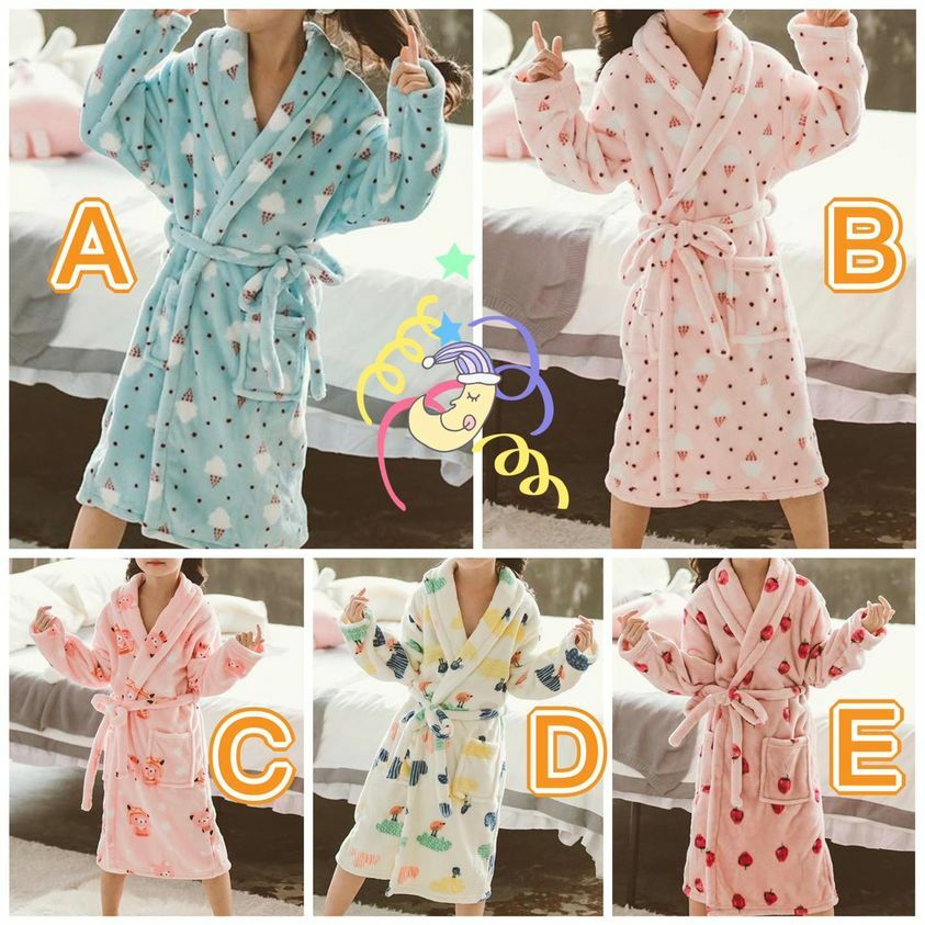 (現貨) 🌈LBK-2927 女童法蘭絨睡袍