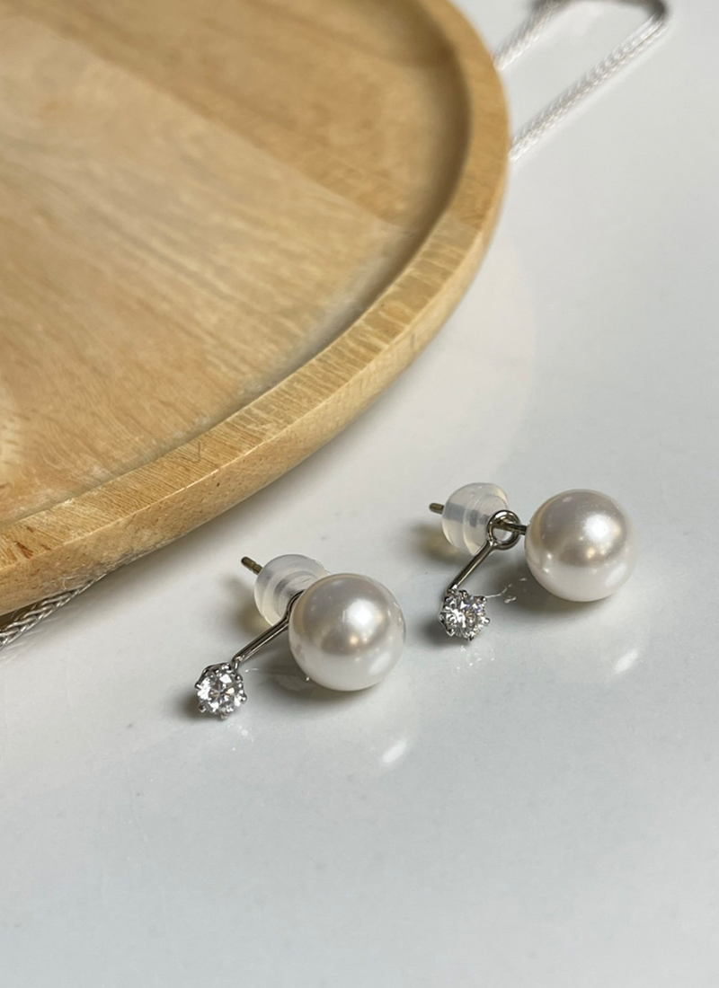 [現貨] 流星珍珠耳環(銀色)