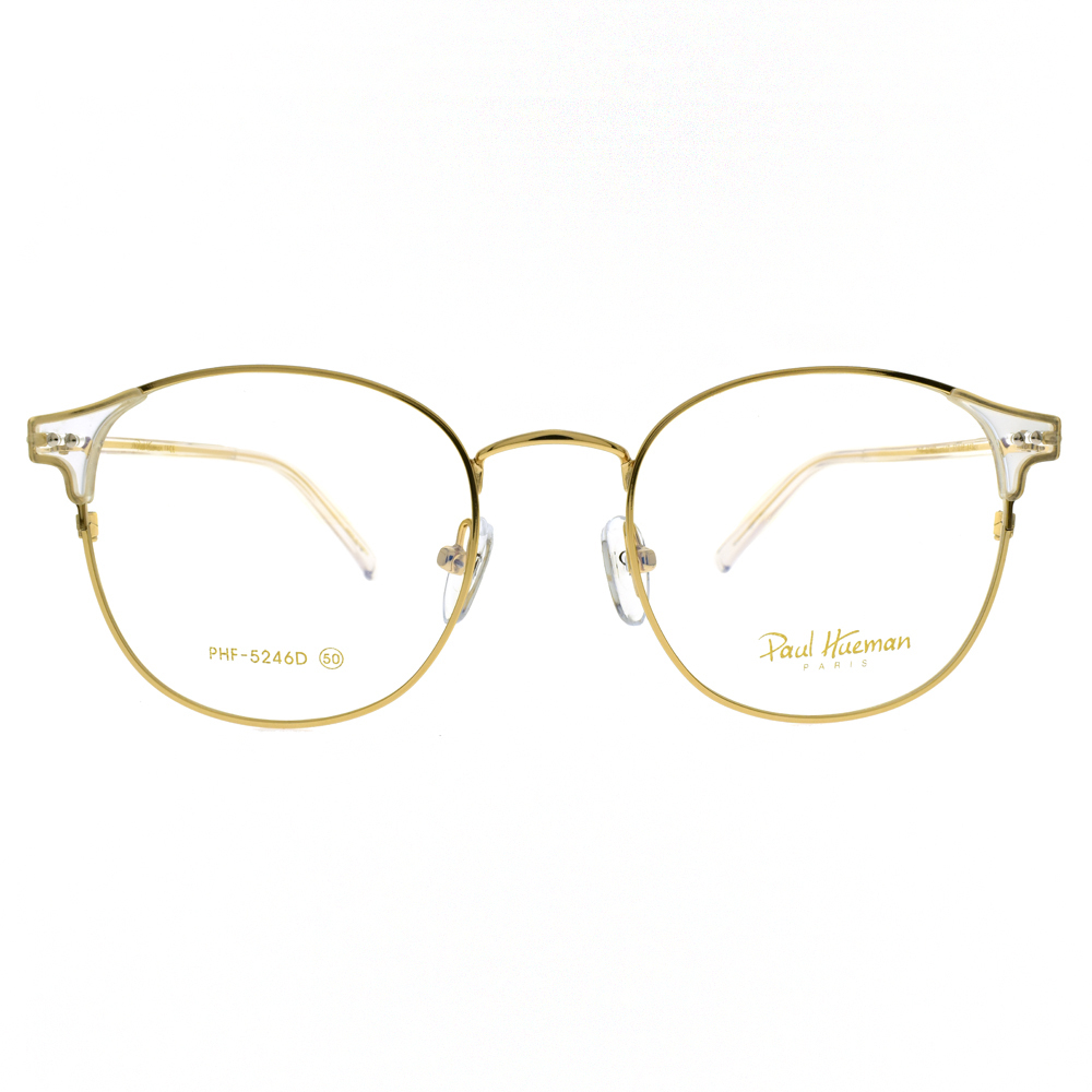 【PAUL HUEMAN】PHF5246D  (二色) 鉚釘細眉框光學眼鏡