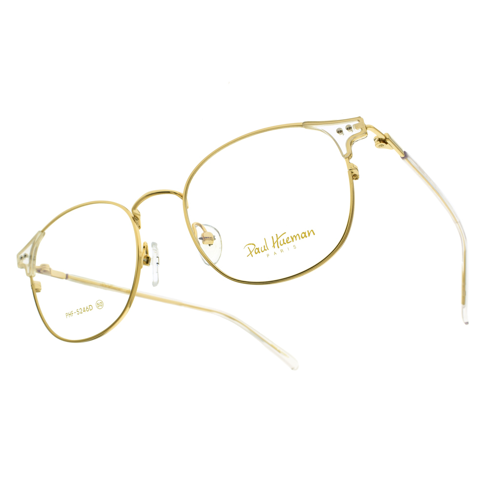【PAUL HUEMAN】PHF5246D  (二色) 鉚釘細眉框光學眼鏡