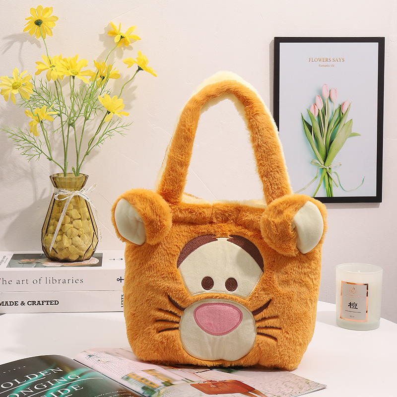 【預購】維尼跳跳虎翻翻 雙面毛毛手提袋 手提包