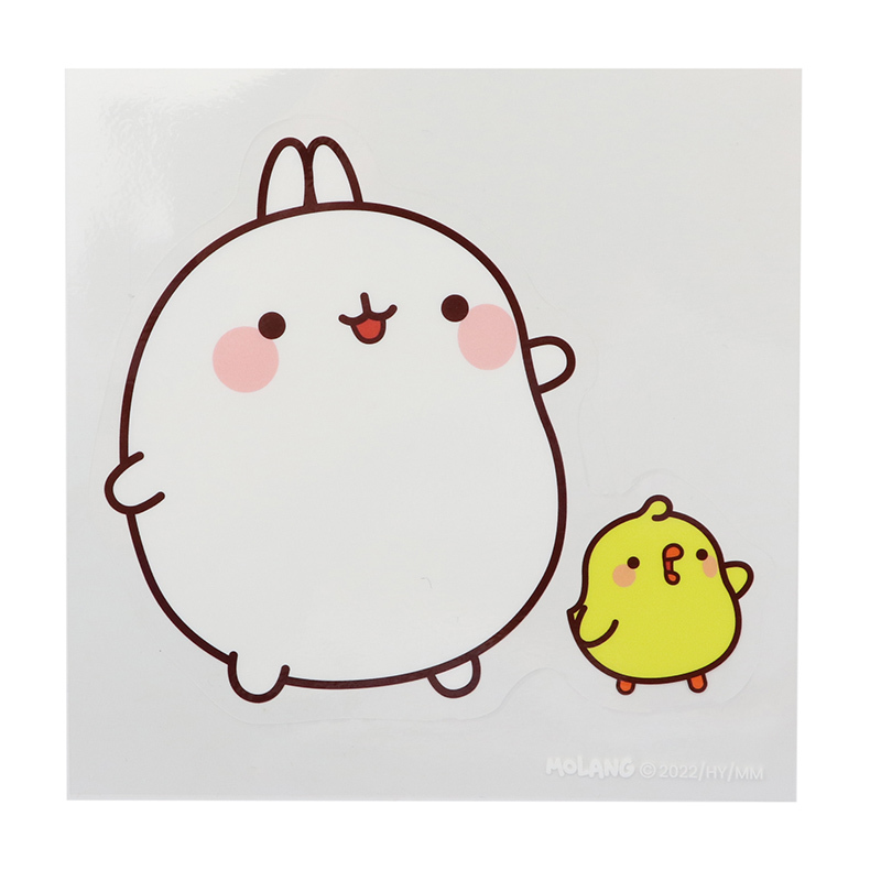MOLANG 萌浪兔 防水貼紙- ( 打招呼 / 小雞 / 彩虹 / 夏日時光 ) 行李箱貼紙
