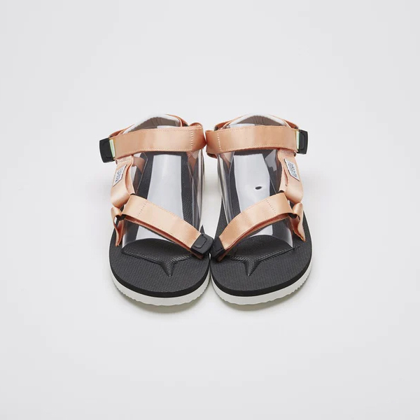 [出清商品售出無退換] SUICOKE DEPA-CAB OG-022CAB 鮭魚粉 抗菌內裡 尼龍 魔鬼氈 涼鞋【SK22022CABSA】