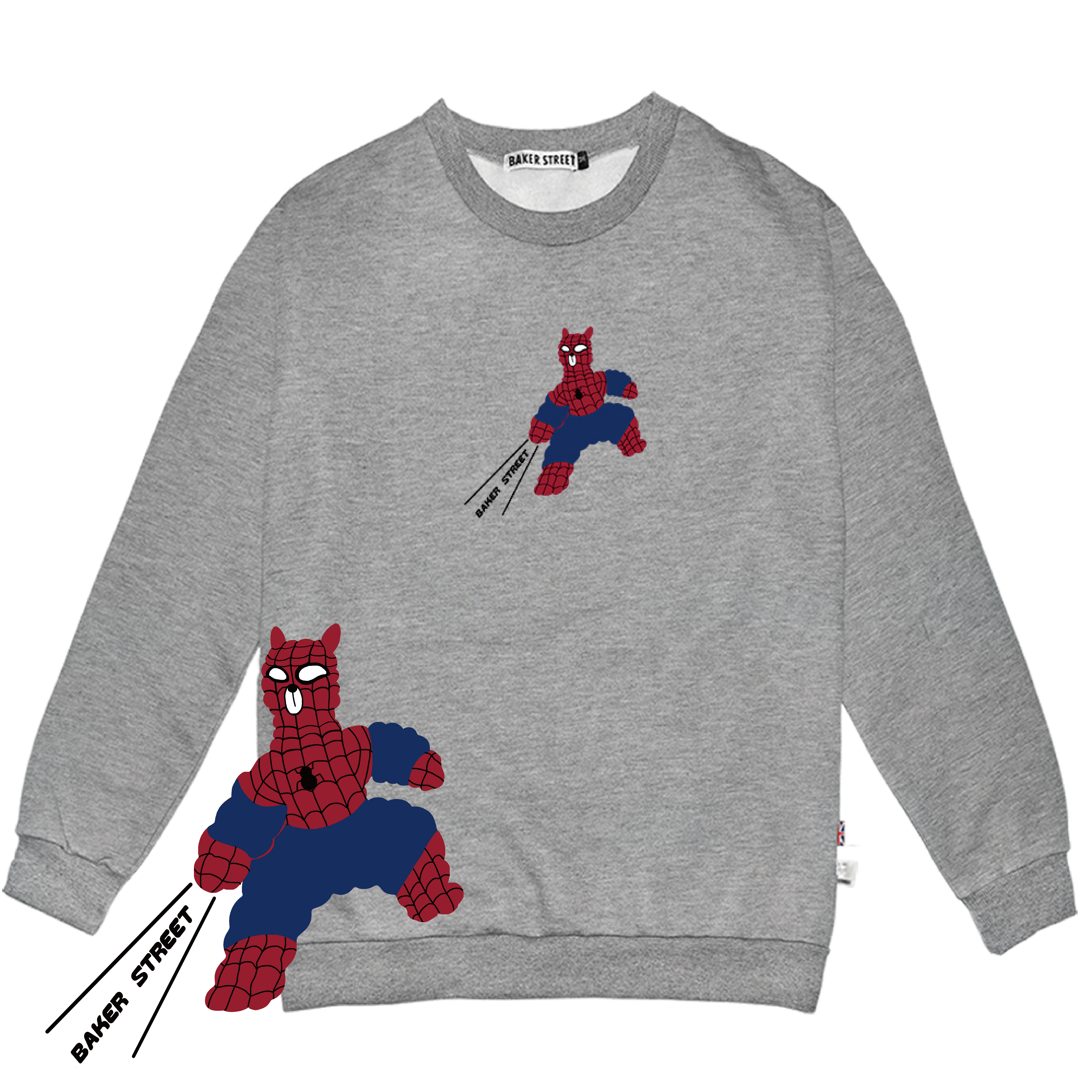 Spider-Alpaca 蜘蛛駝 高磅數長袖圓T