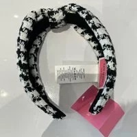 [S] KATE SPADE DALMATION HEAD BAND,BLACK/WHITE, 722947530135 (SKS262)