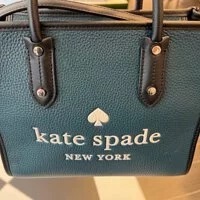 [S] KATE SPADE K4691 ELLA COLORBLOCK PEBBLED SMALL TOTE BAG,PEACOCK SA, 196021120091 (SKS264)