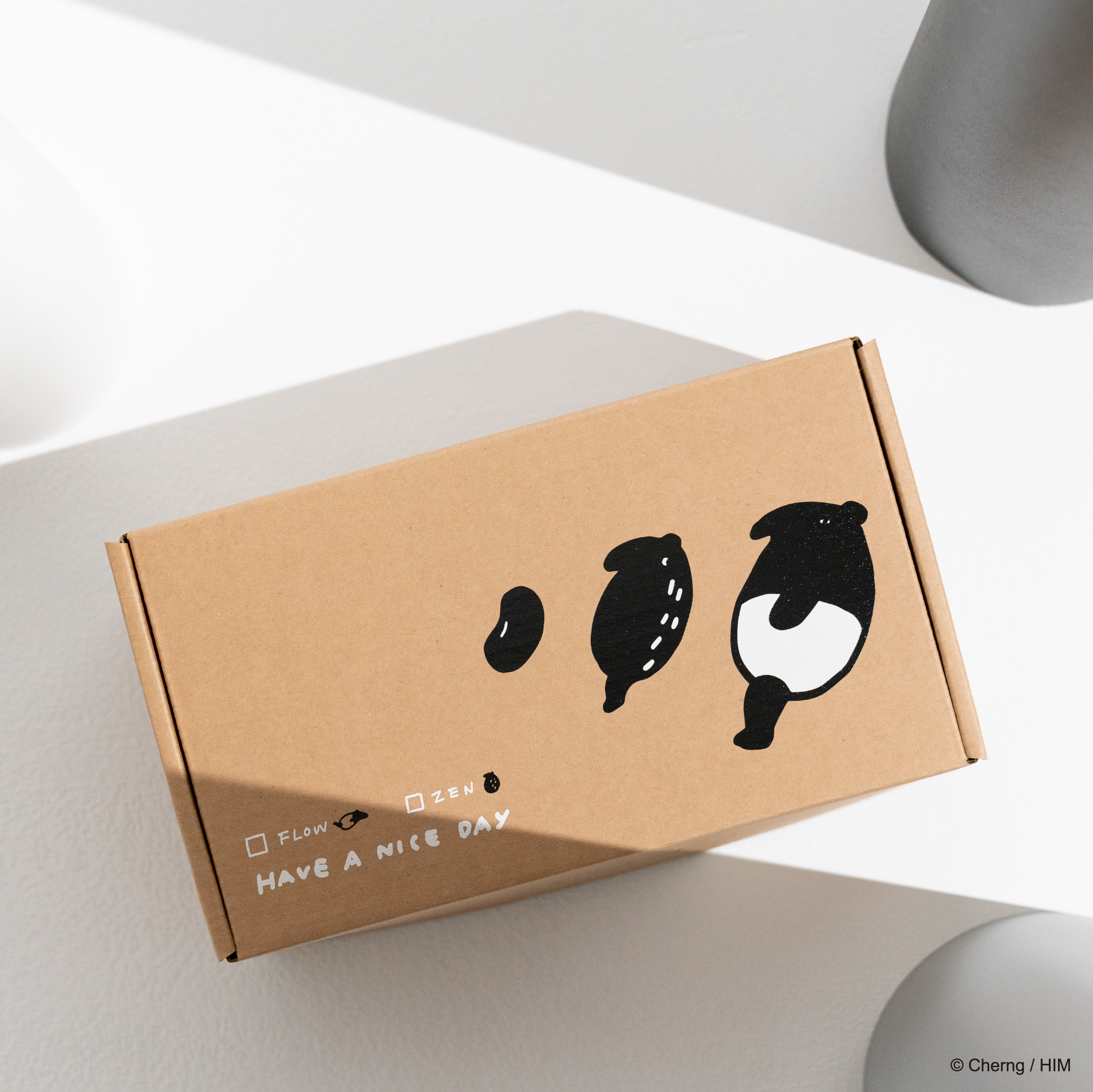 （無茶版）【慢慢挑x馬來貘「貘豆喫茶」雙層玻璃杯禮物盒】400ml雙層玻璃杯1個＋空鐵罐1個|A.跟著貘的Flow