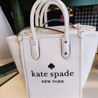 [S] KATE SPADE K7295 MINI TOTE PEBBLED LEATHER,WHITE, 196021079672 (SKS272)