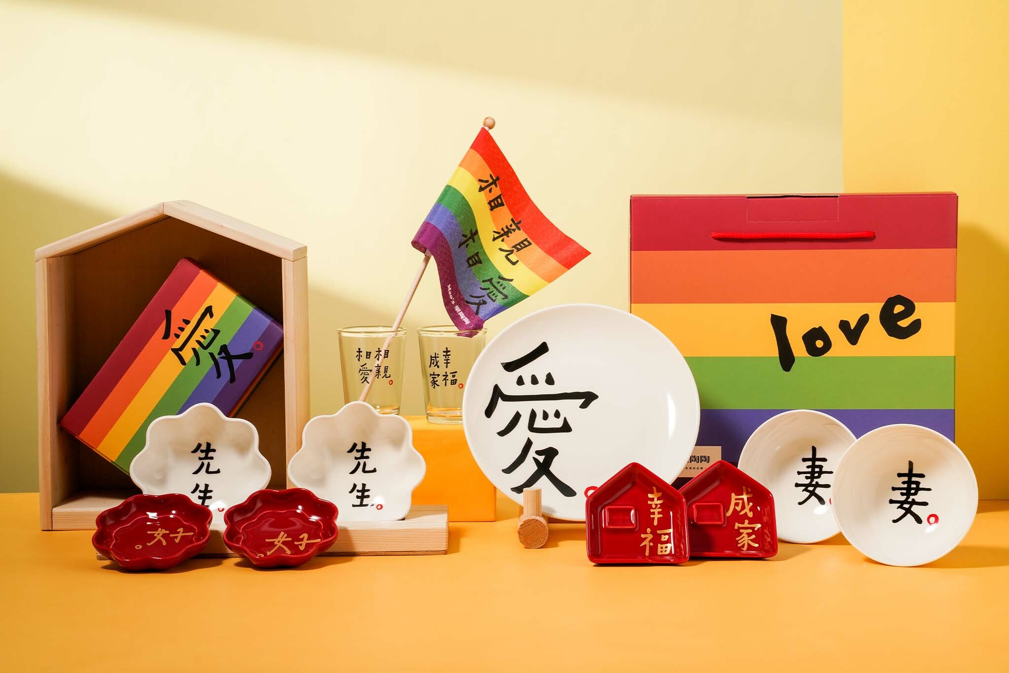 彩虹玻璃杯組- Mao's 樂陶陶x 何景窗